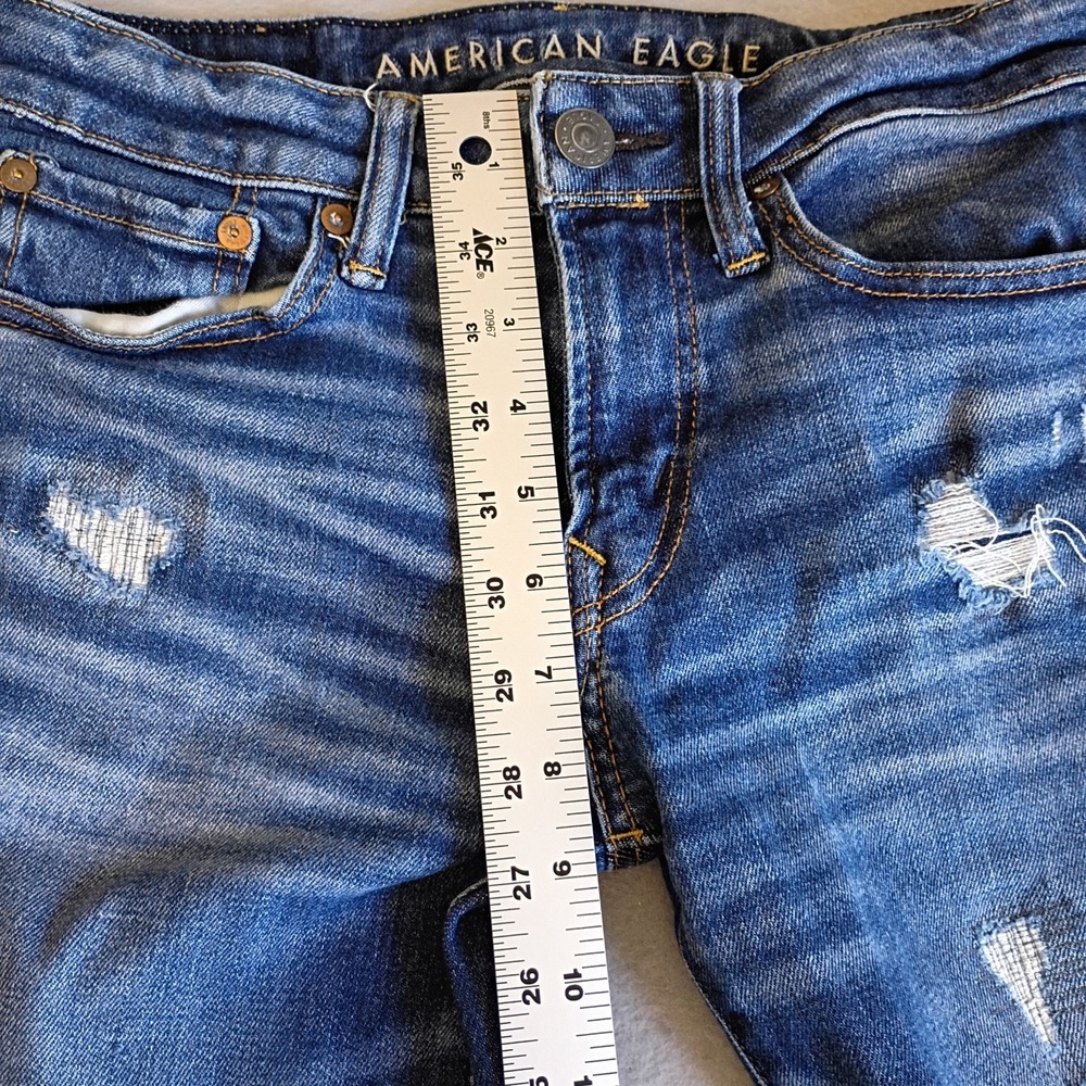 American Eagle NeXt Level AirFlex Slim Distressed Jeans Men's 28x30 - Picture 5 of 12